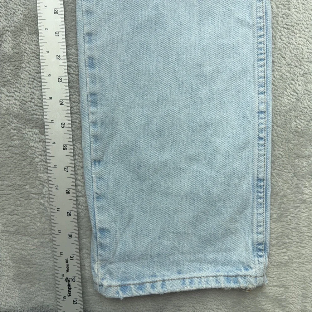 Wrangler Jeans Mens 33x34 Light Blue Cowboy Cut 13MWZGH Straight Leg Denim